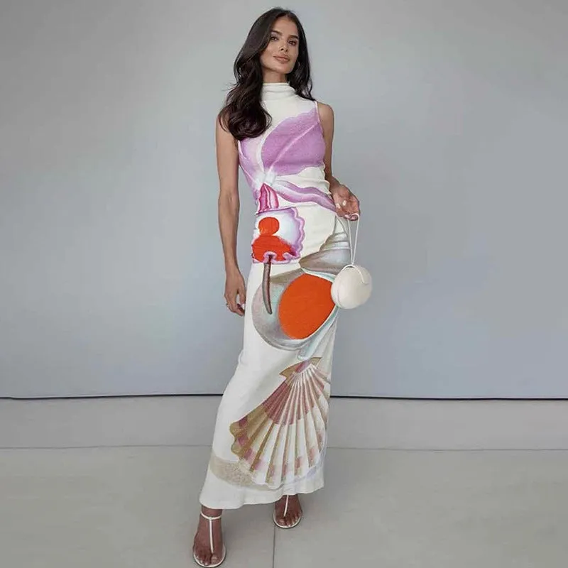 Vvsha Ave Printed Maxi Dress