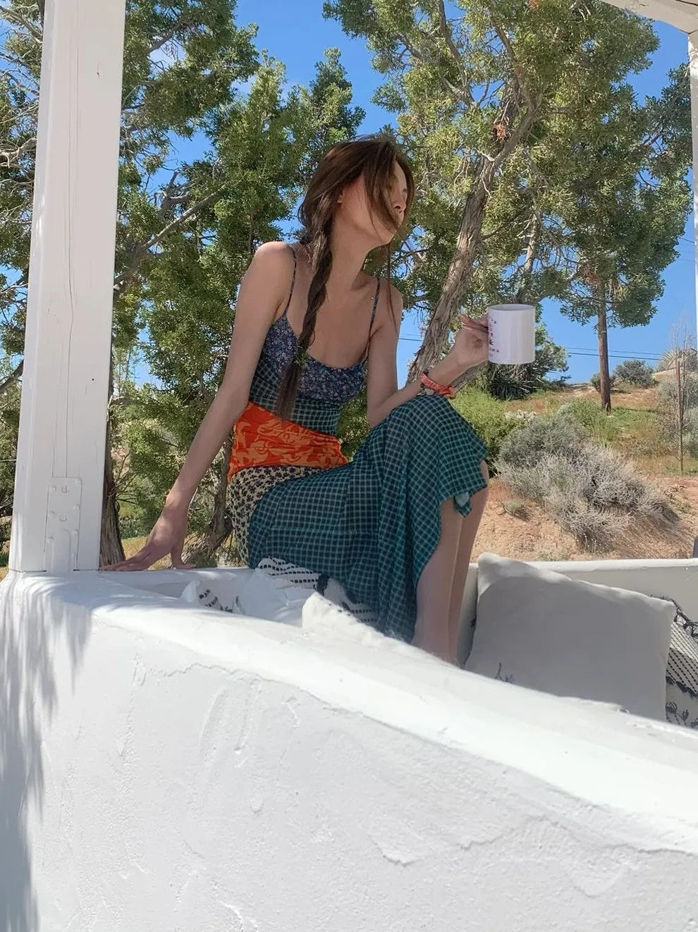 Vvsha Carson Patchwork Maxi Dress