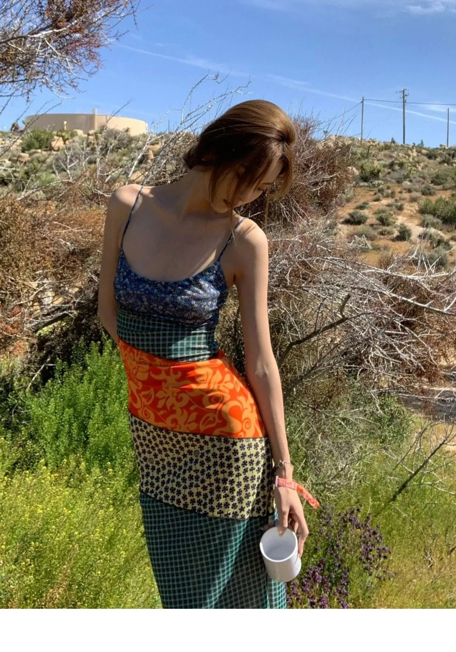 Vvsha Carson Patchwork Maxi Dress