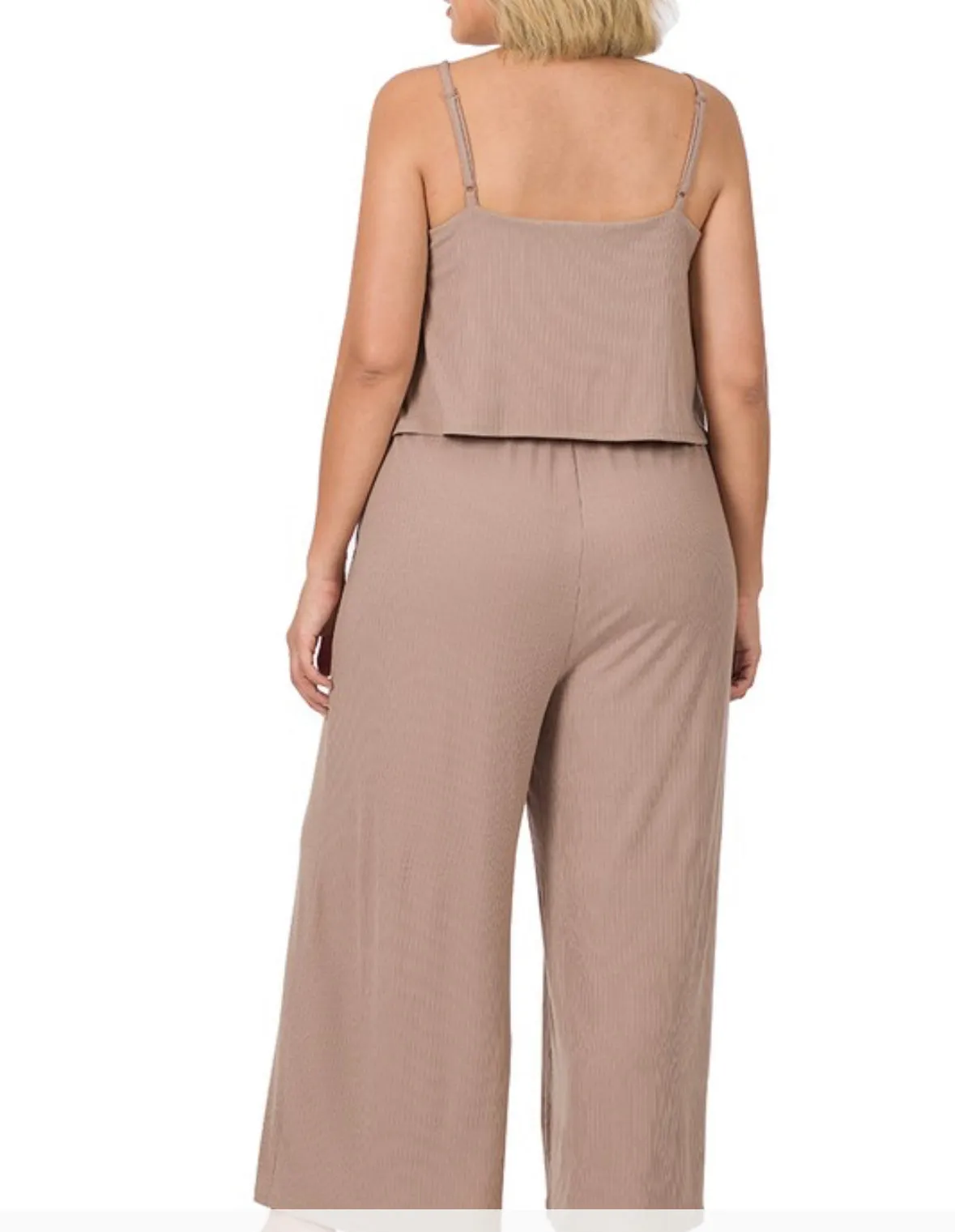 Women Plus Jumpsuit/Ash Mocha-RP8021