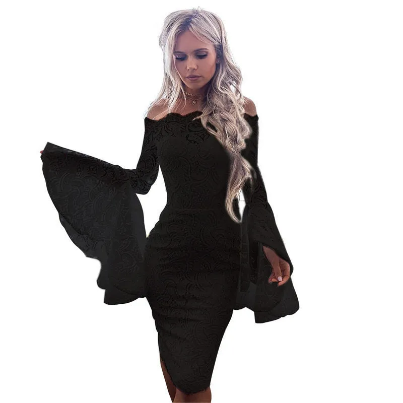Women's Lace Dress Sexy Party Hip Nightclub Skirt, lioness-love