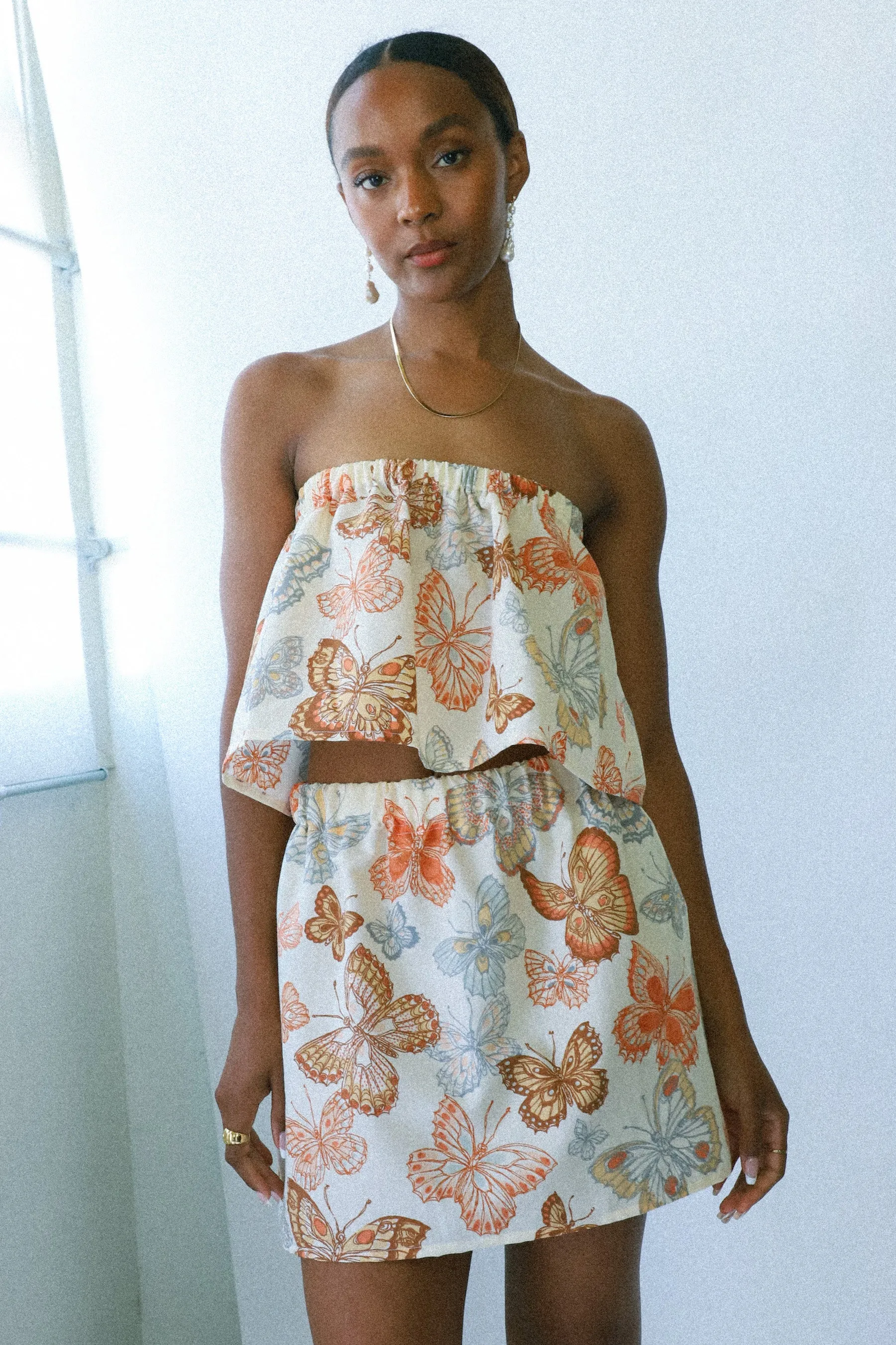 X PRISM Butterfly Strapless Top