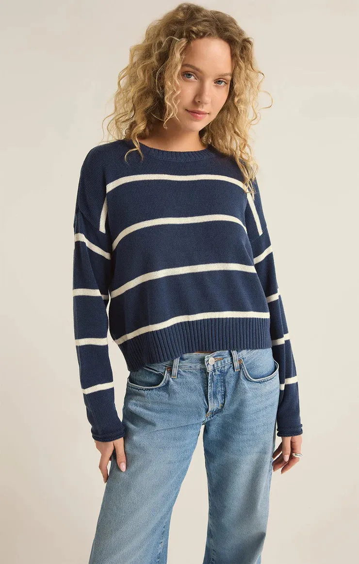 ZSUPPLY SIENNA STRIPE CREW NECK SWEATER